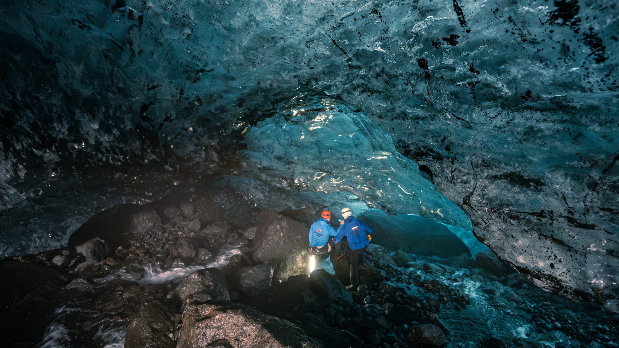 blue ice cave